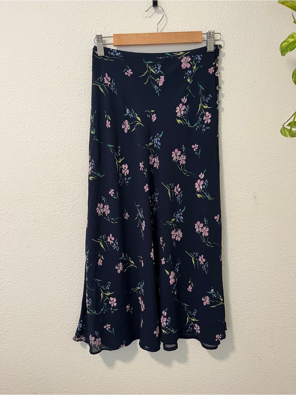 Vintage 2000s Ann Taylor Floral Midi Skirt sz 6